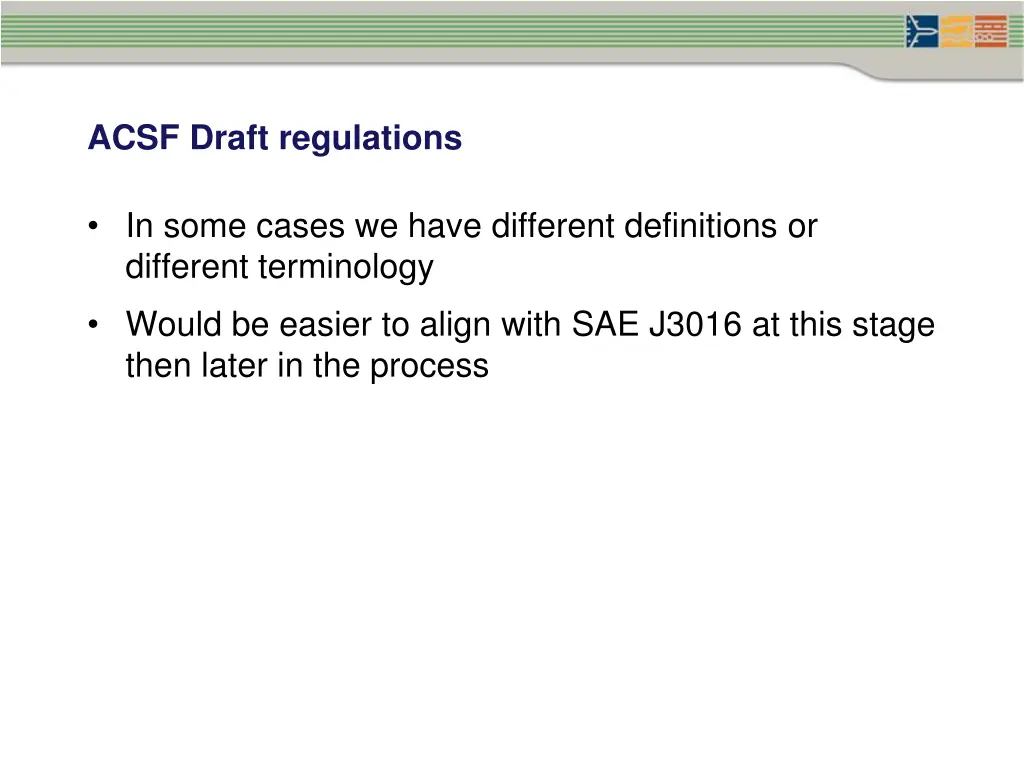 acsf draft regulations