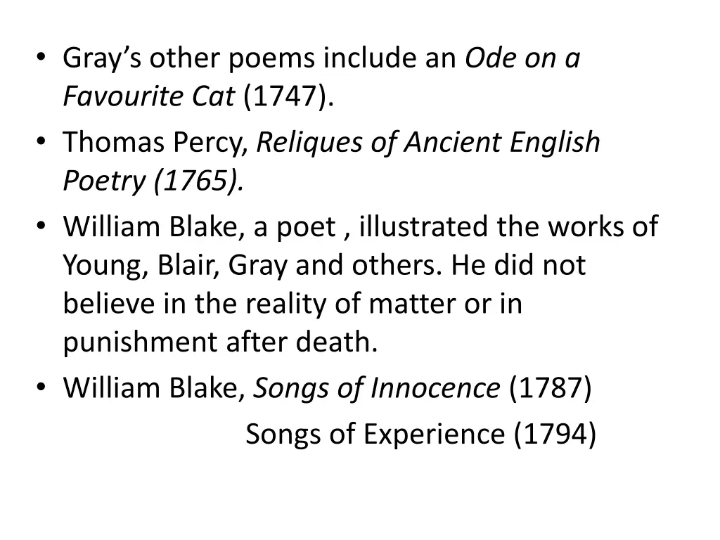 gray s other poems include an ode on a favourite