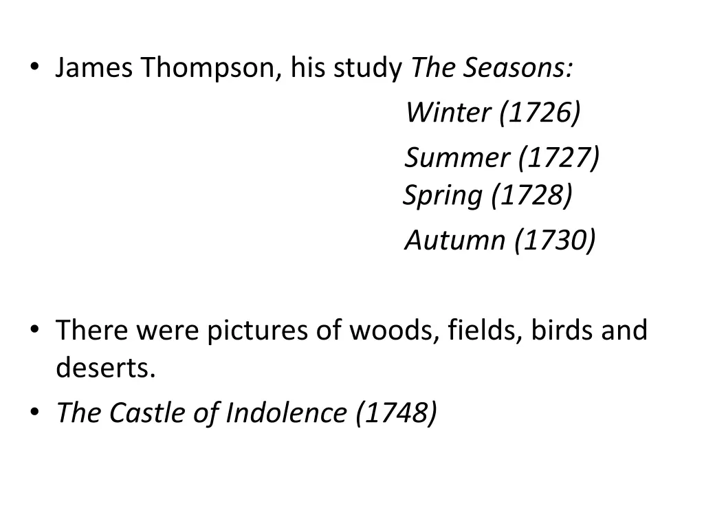 james thompson his study the seasons