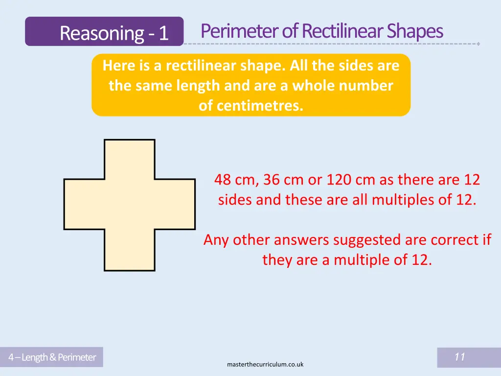 perimeter of rectilinear shapes 10