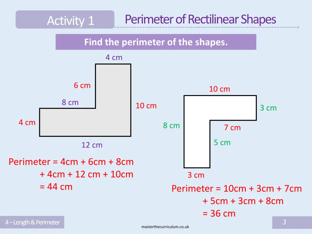 perimeter of rectilinear shapes 2