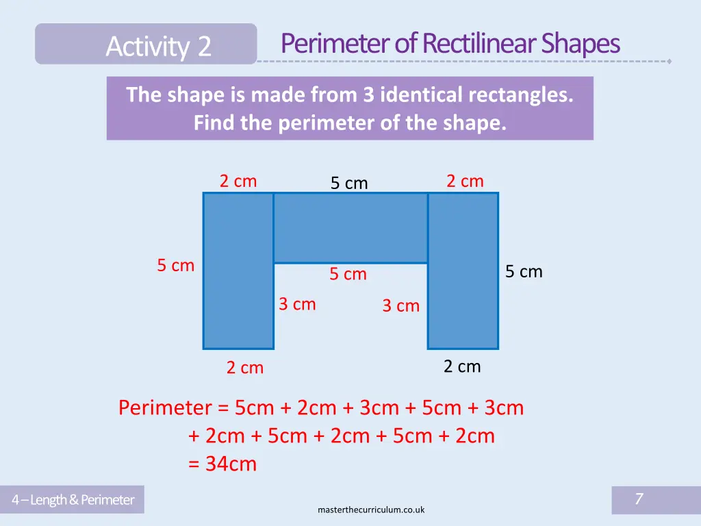 perimeter of rectilinear shapes 6