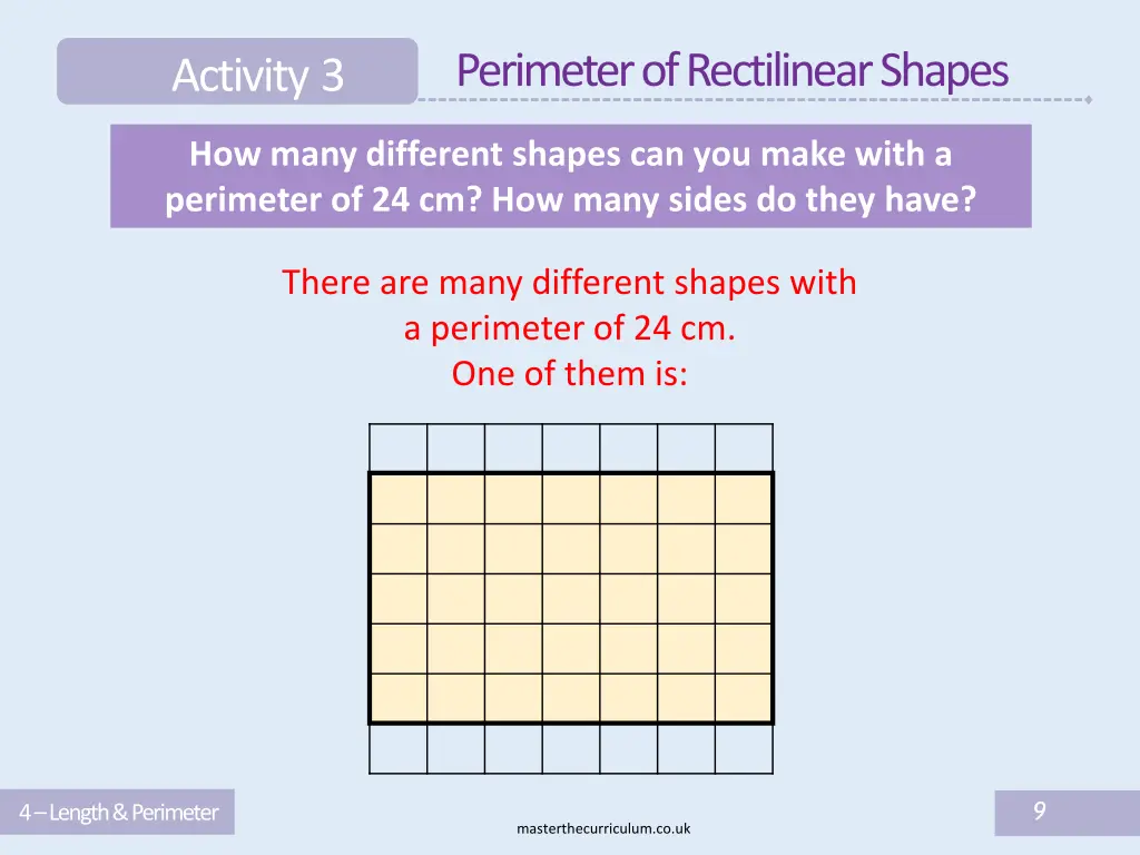 perimeter of rectilinear shapes 8