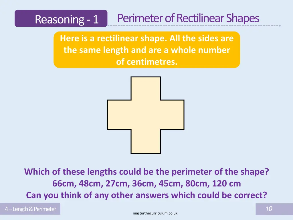 perimeter of rectilinear shapes 9