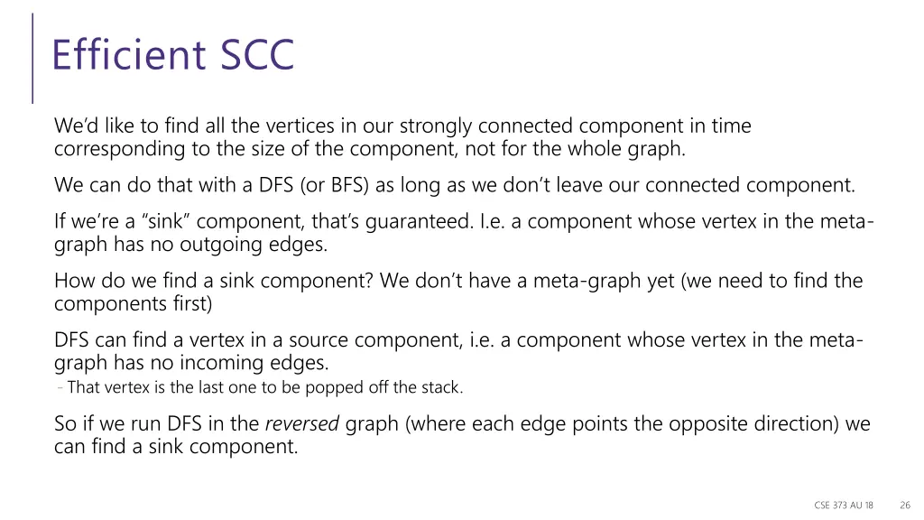 efficient scc