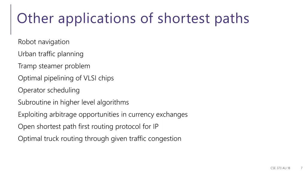 other applications of shortest paths 1