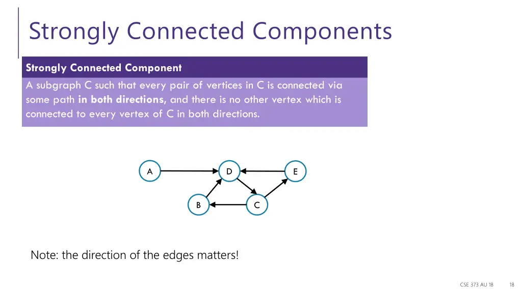 strongly connected components 1