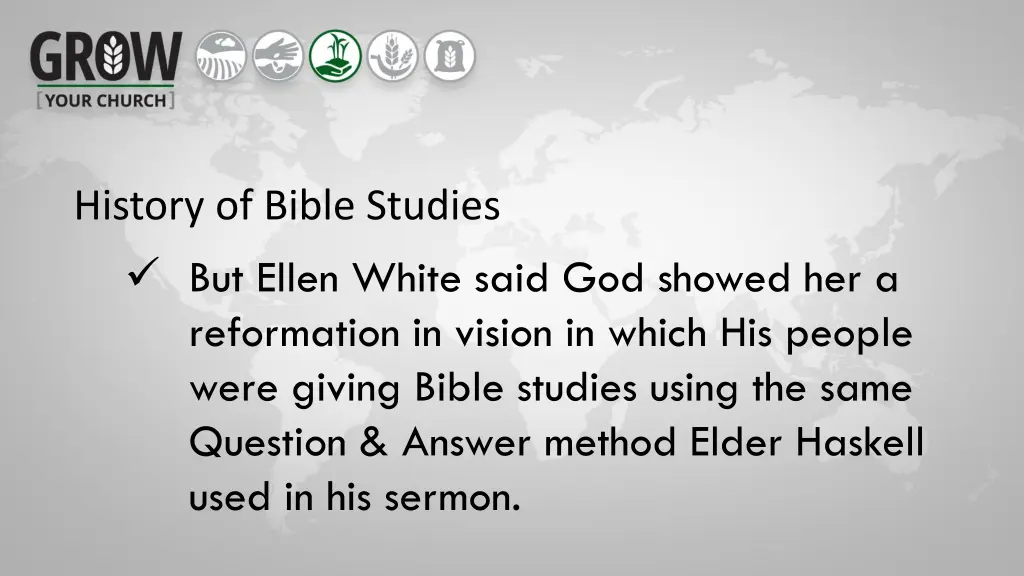 history of bible studies but ellen white said