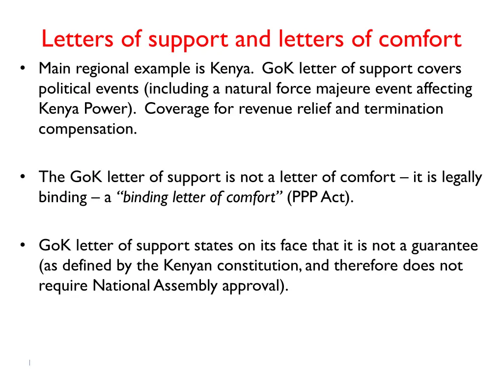 letters of support and letters of comfort main