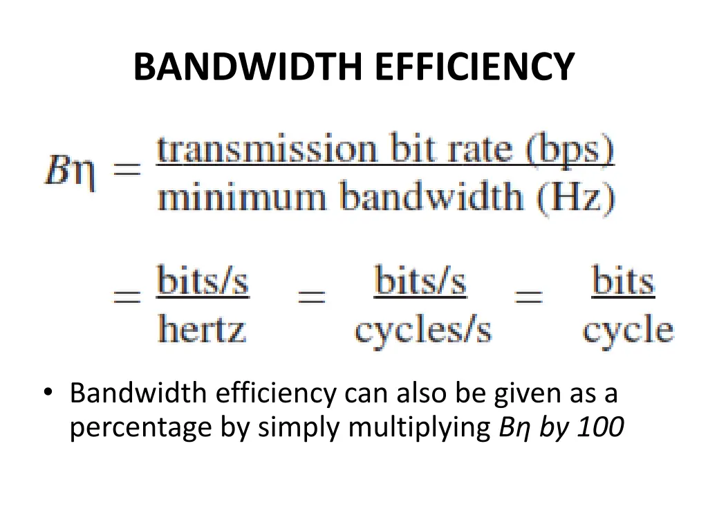 bandwidth efficiency 2