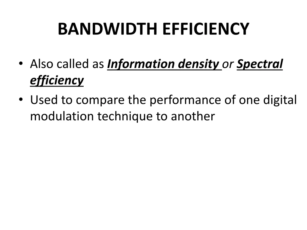 bandwidth efficiency