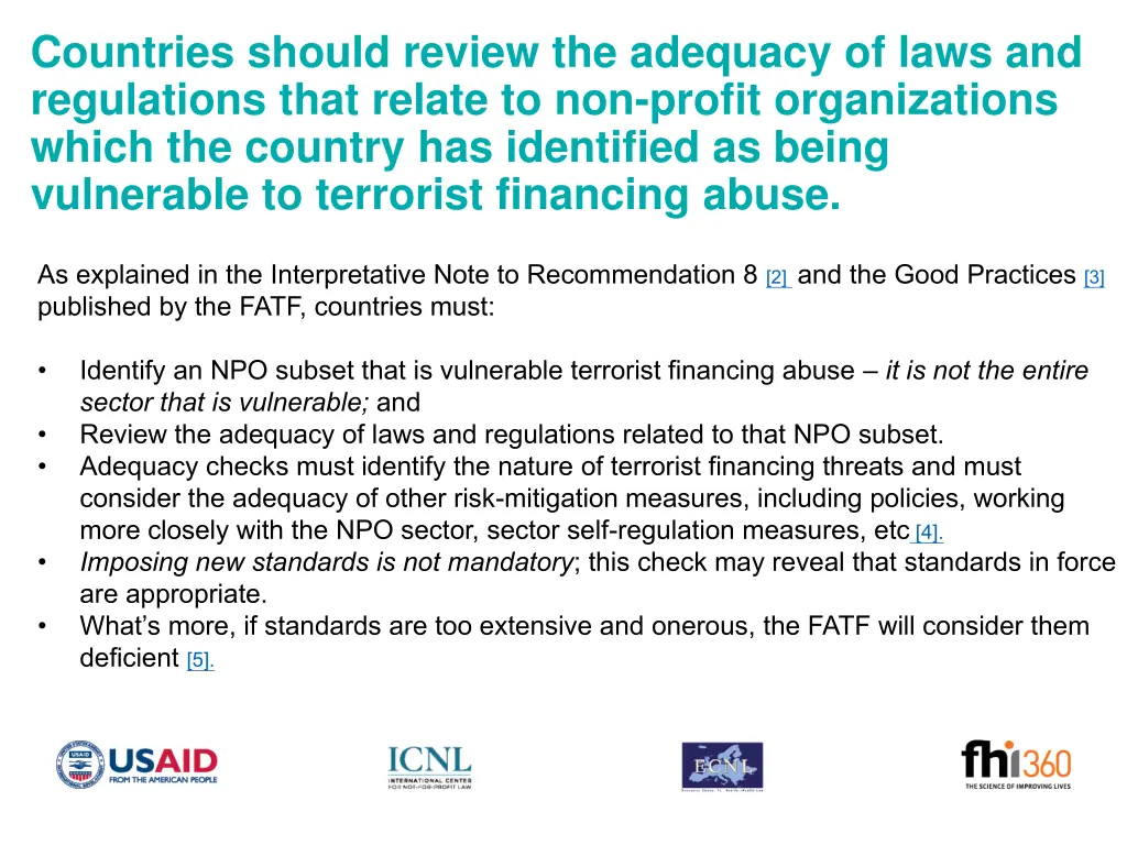 countries should review the adequacy of laws