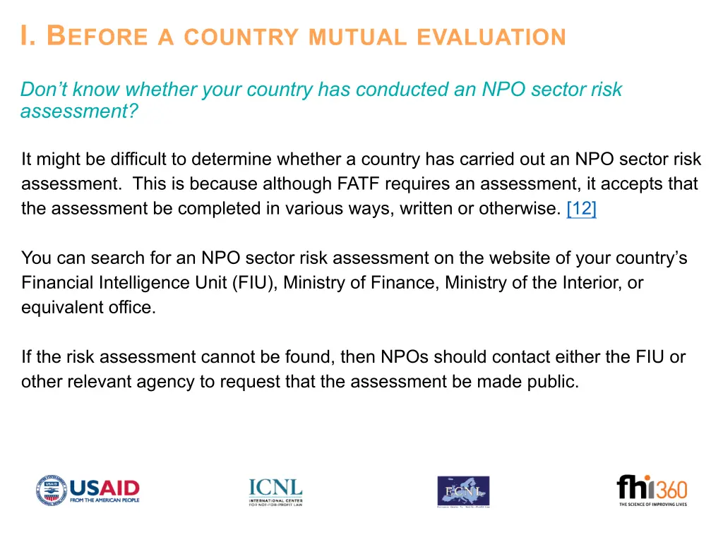 i b efore a country mutual evaluation 1