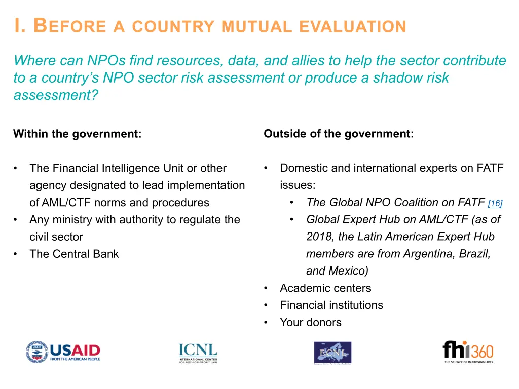 i b efore a country mutual evaluation 7