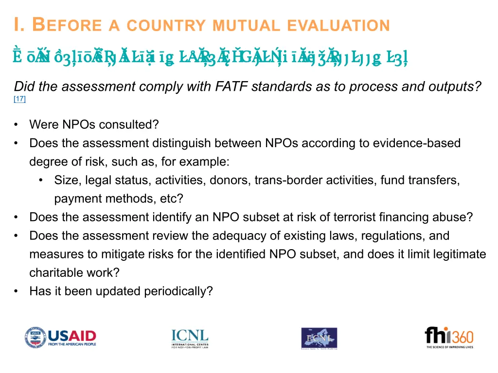 i b efore a country mutual evaluation 8