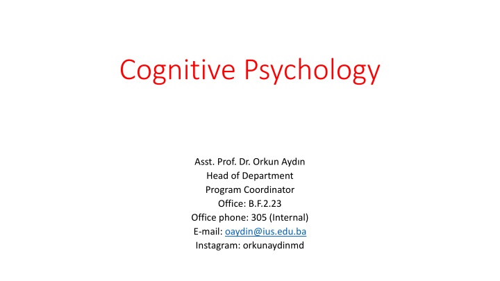 cognitive psychology