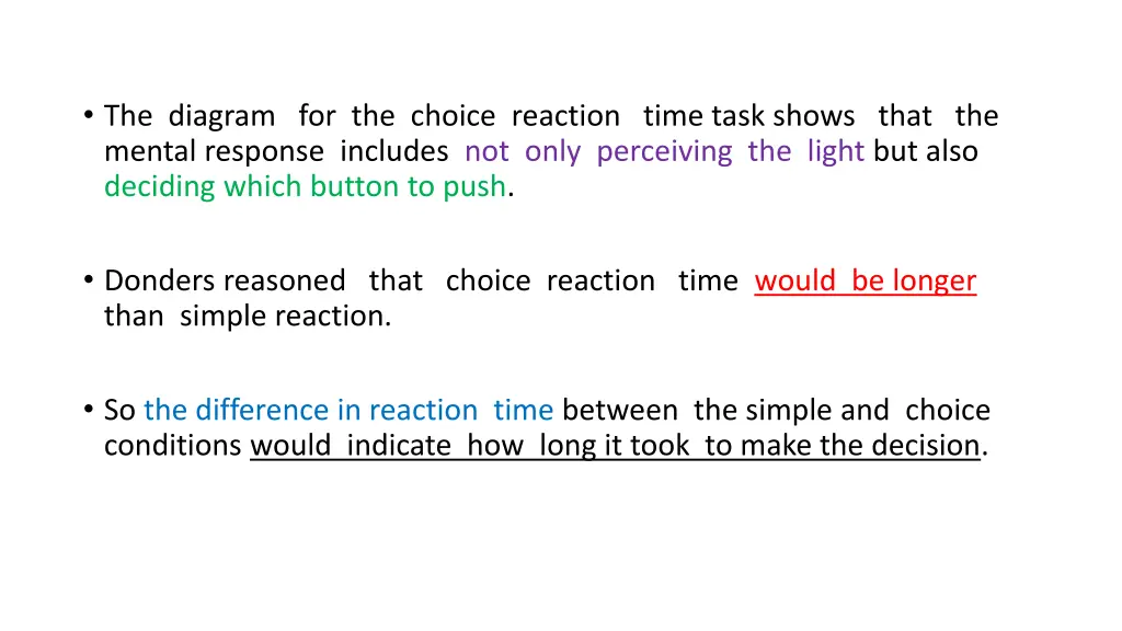 the diagram for the choice reaction time task