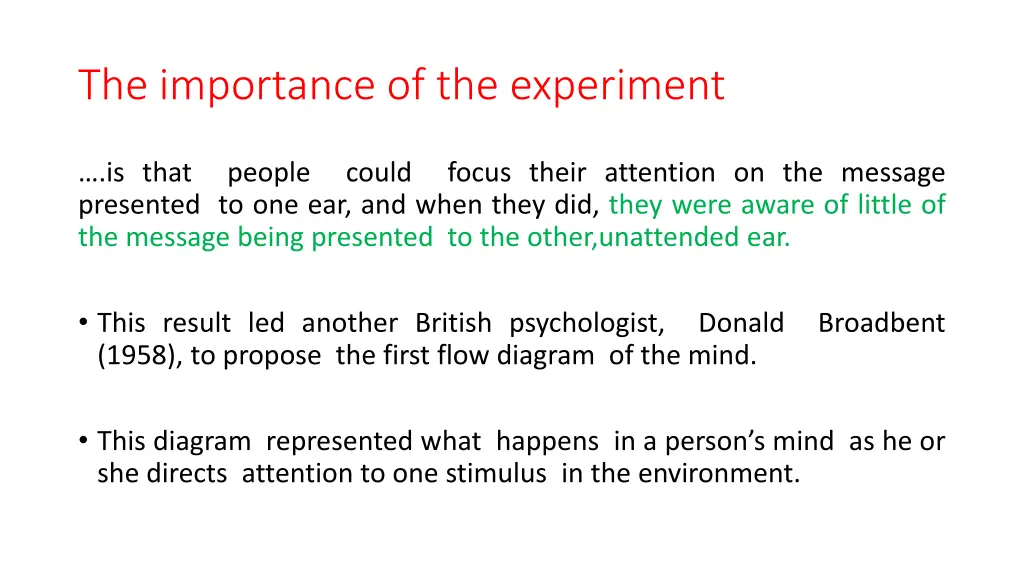 the importance of the experiment