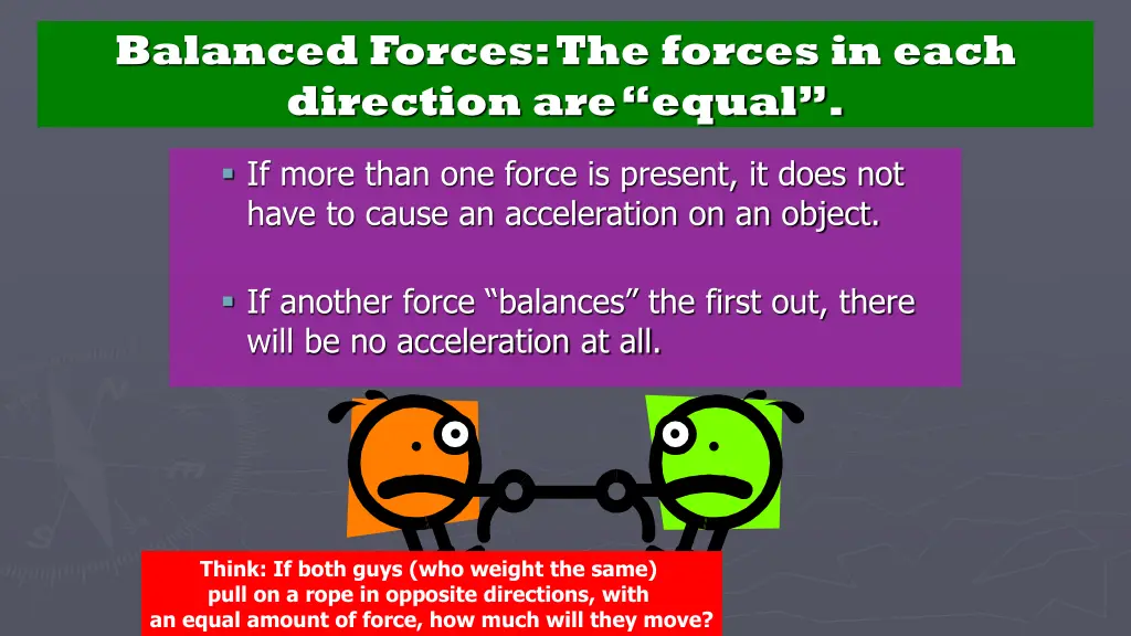 balanced forces the forces in each direction