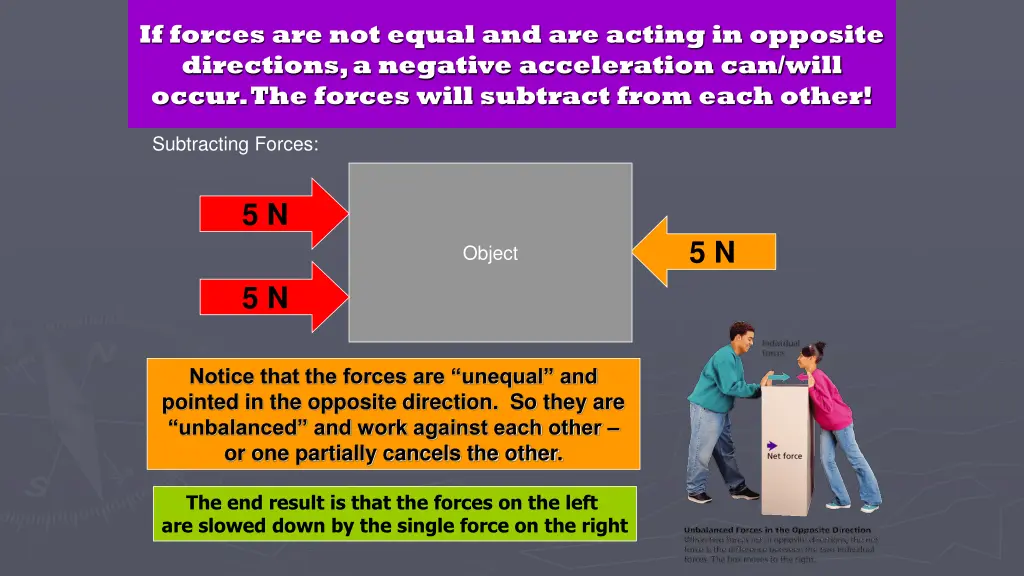 unbalanced forces cause acceleration occur