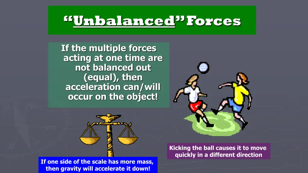 unbalanced forces