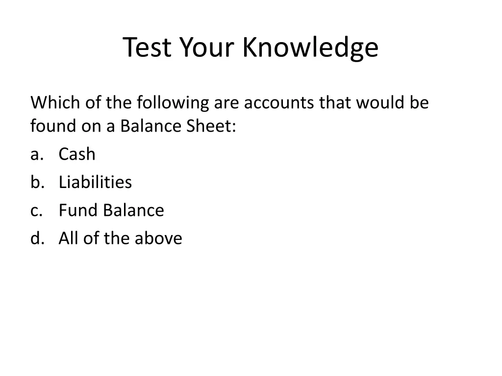 test your knowledge 6