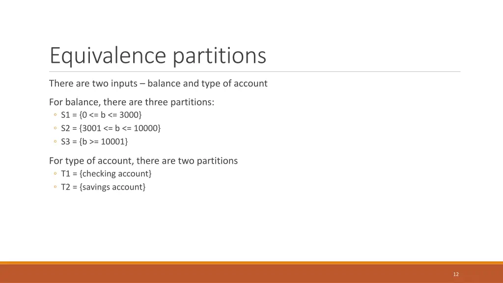 equivalence partitions 1