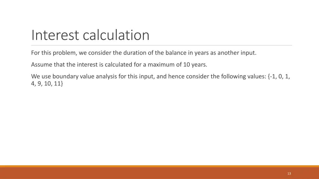 interest calculation