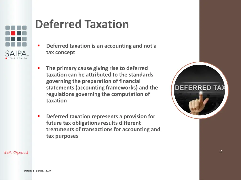 deferred taxation