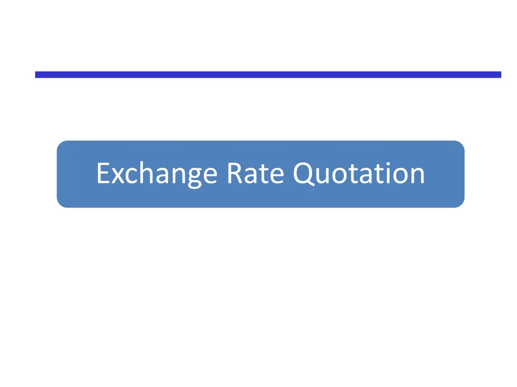 exchange rate quotation