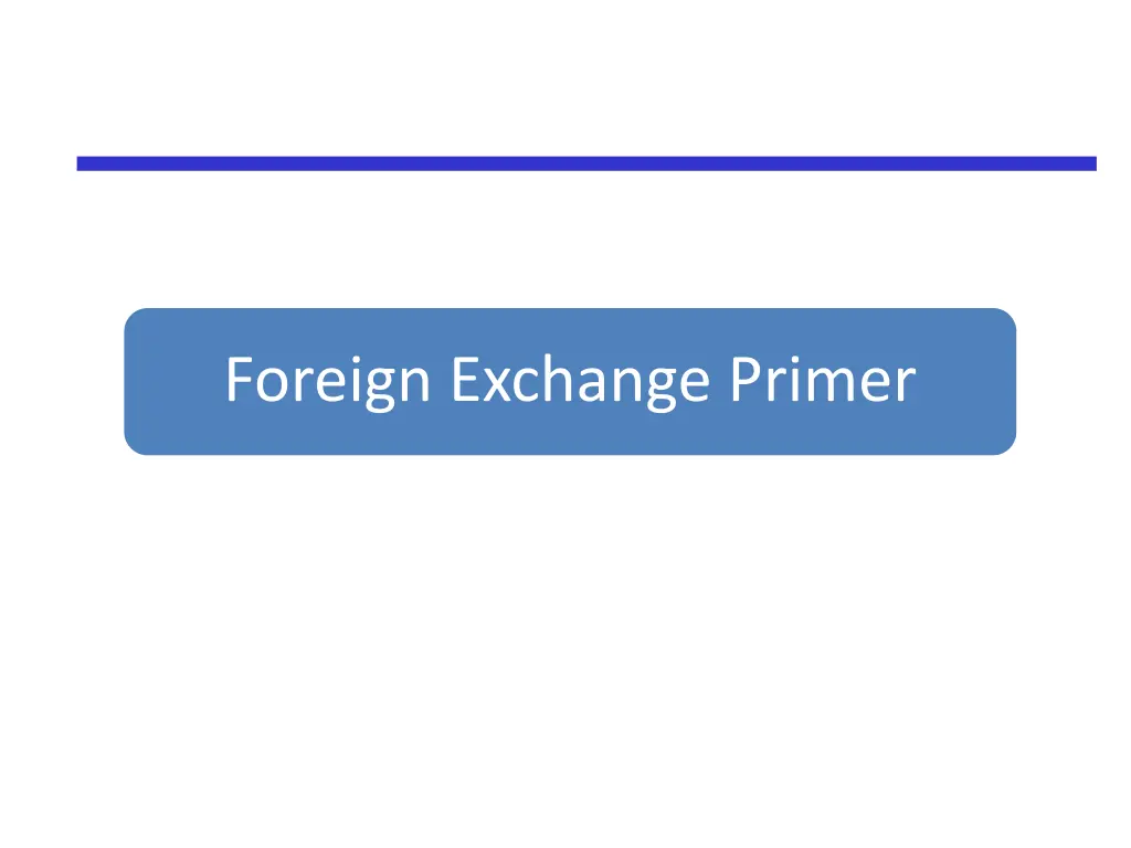 foreign exchange primer