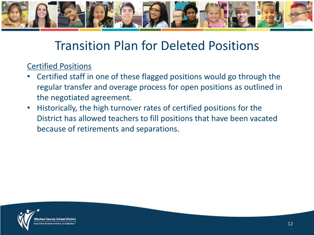 transition plan for deleted positions 1