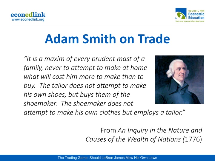 adam smith on trade