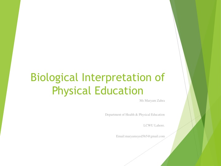 biological interpretation of physical education