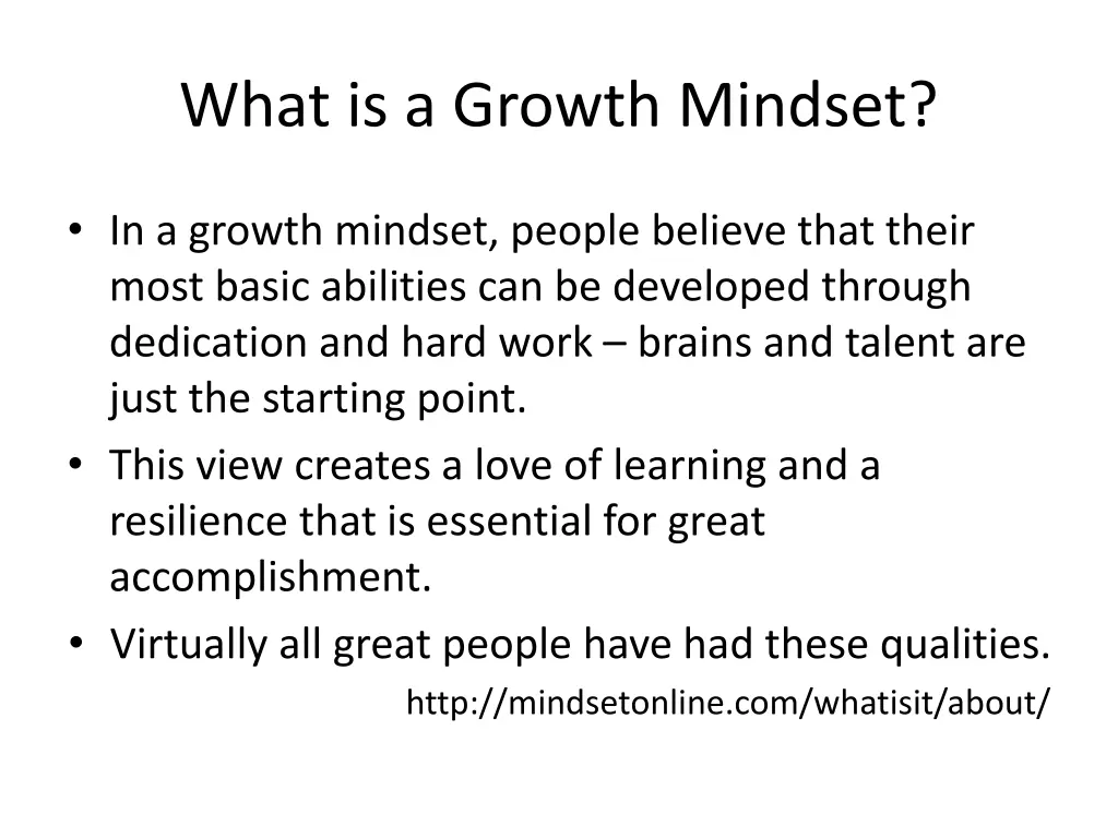 what is a growth mindset