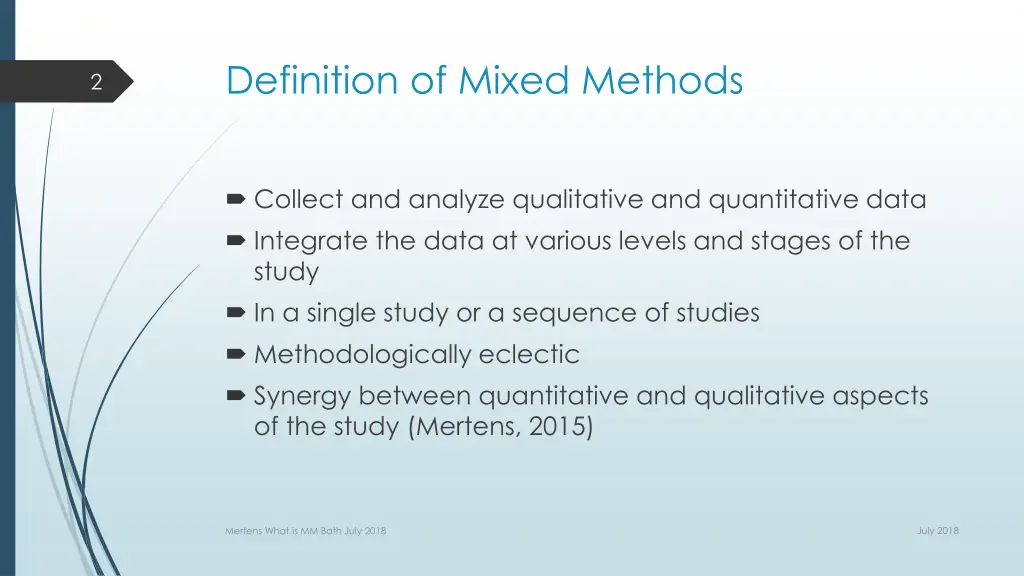 definition of mixed methods