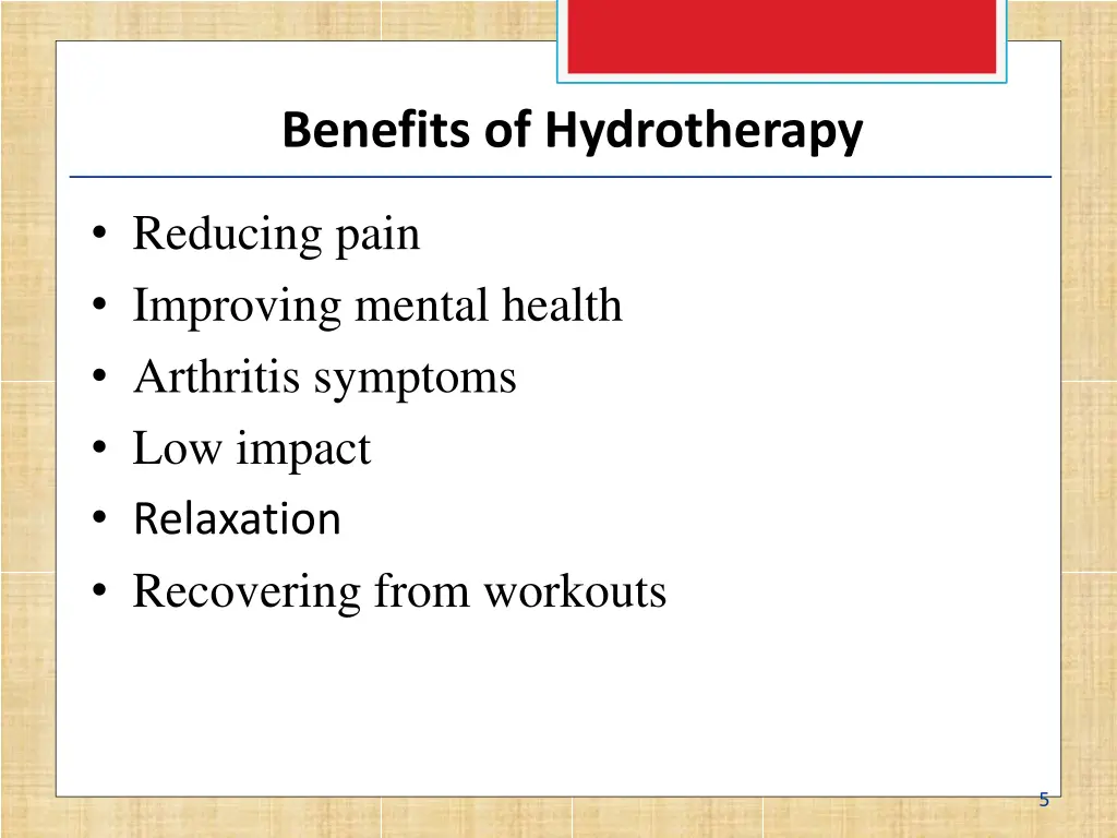 benefits of hydrotherapy