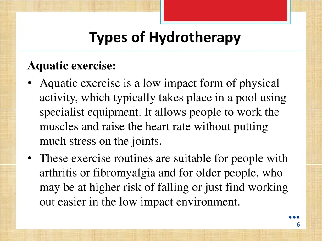 types of hydrotherapy