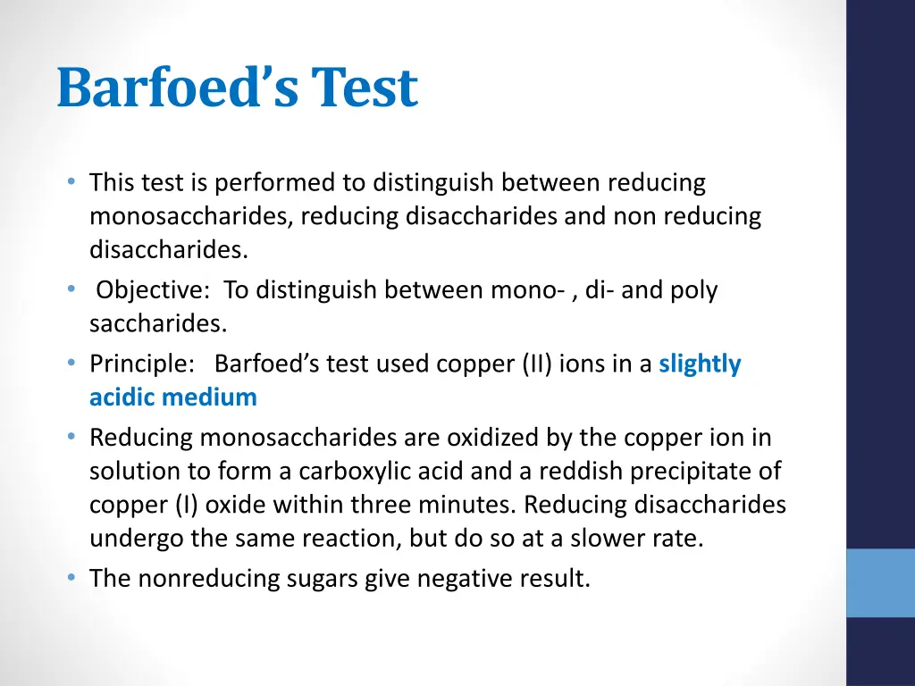 barfoed s test