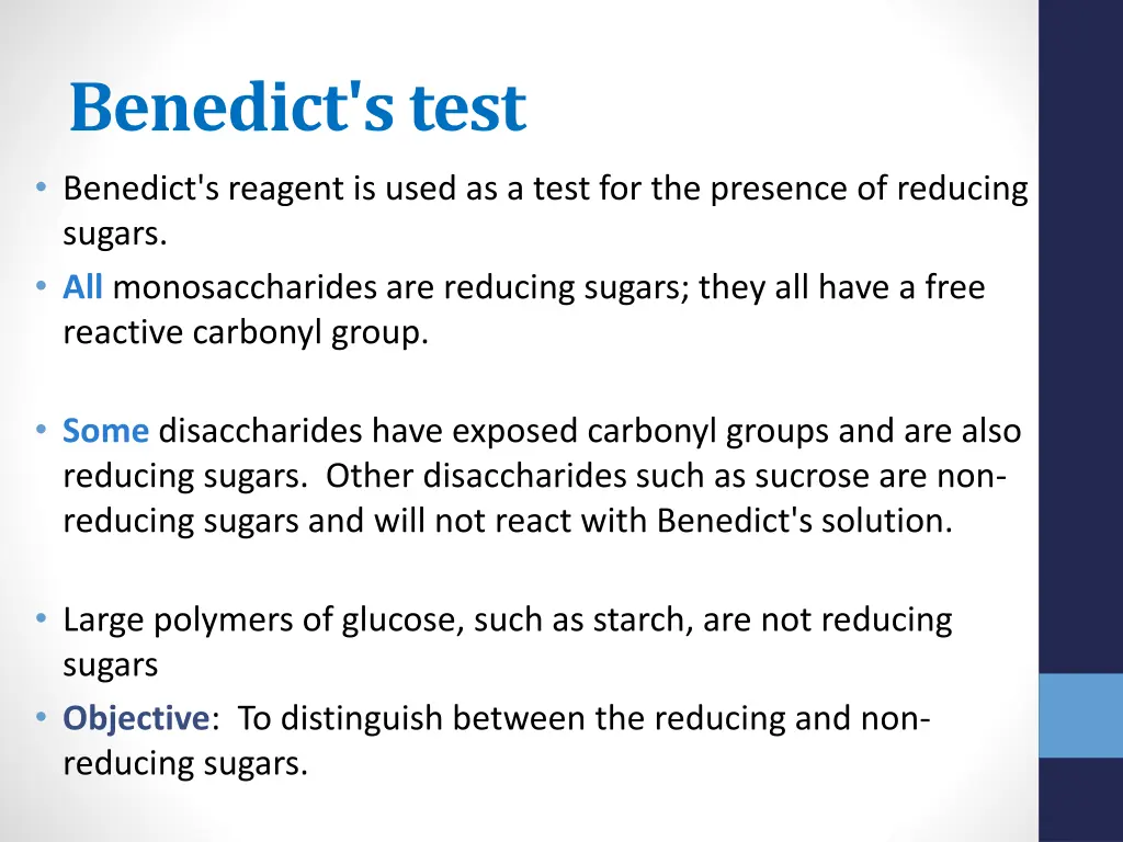 benedict s test