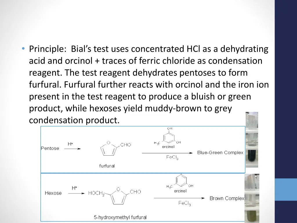 principle bial s test uses concentrated