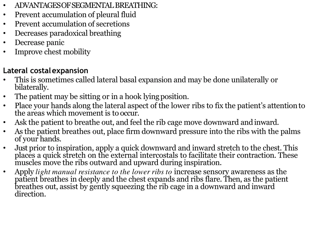 advantages of segmentalbreathing prevent