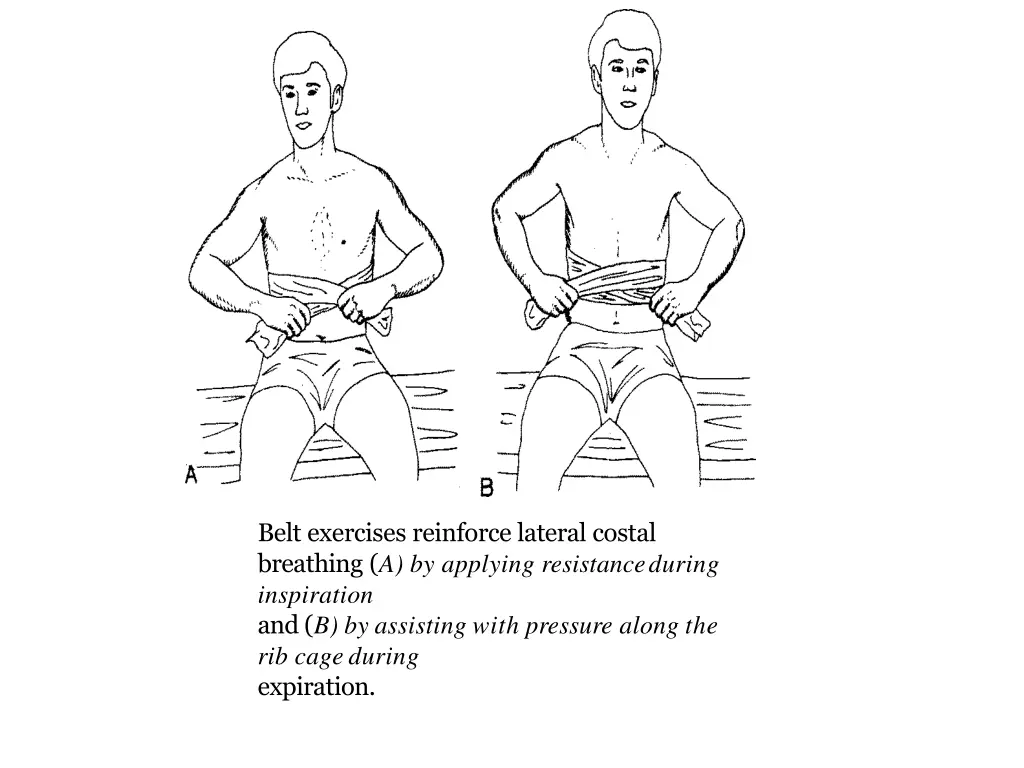 belt exercises reinforce lateral costal breathing