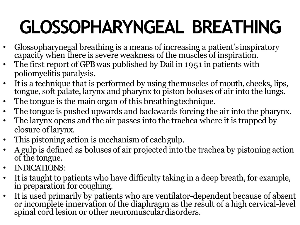 glossopharyngeal breathing