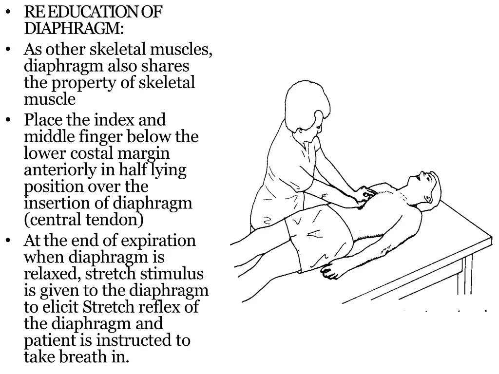 re education of diaphragm as other skeletal