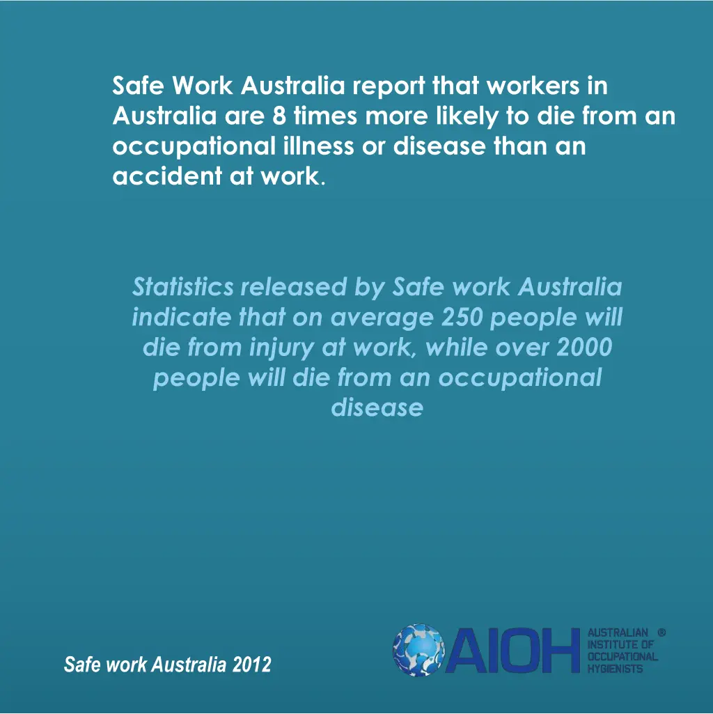 safe work australia report that workers