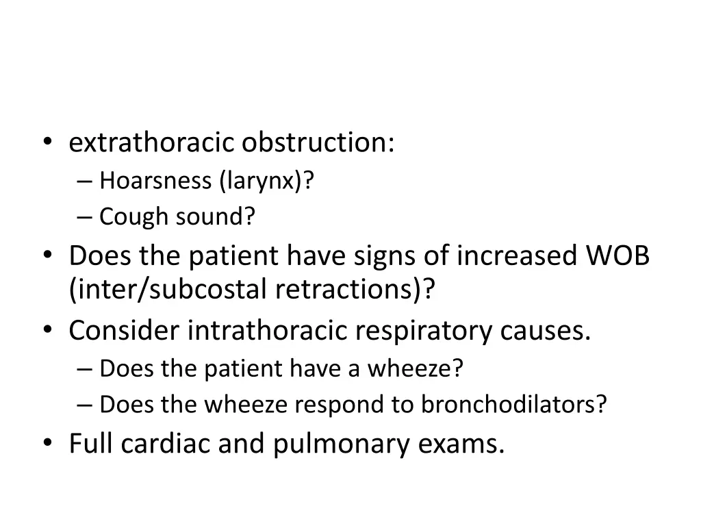 extrathoracic obstruction hoarsness larynx cough