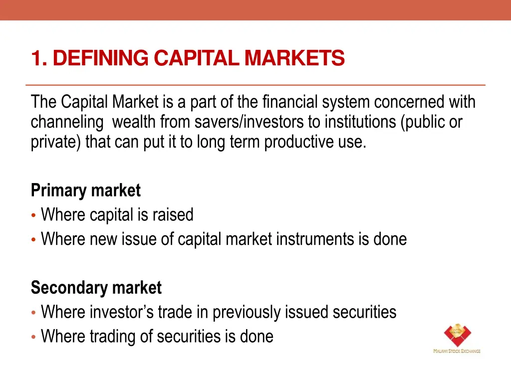 1 defining capital markets