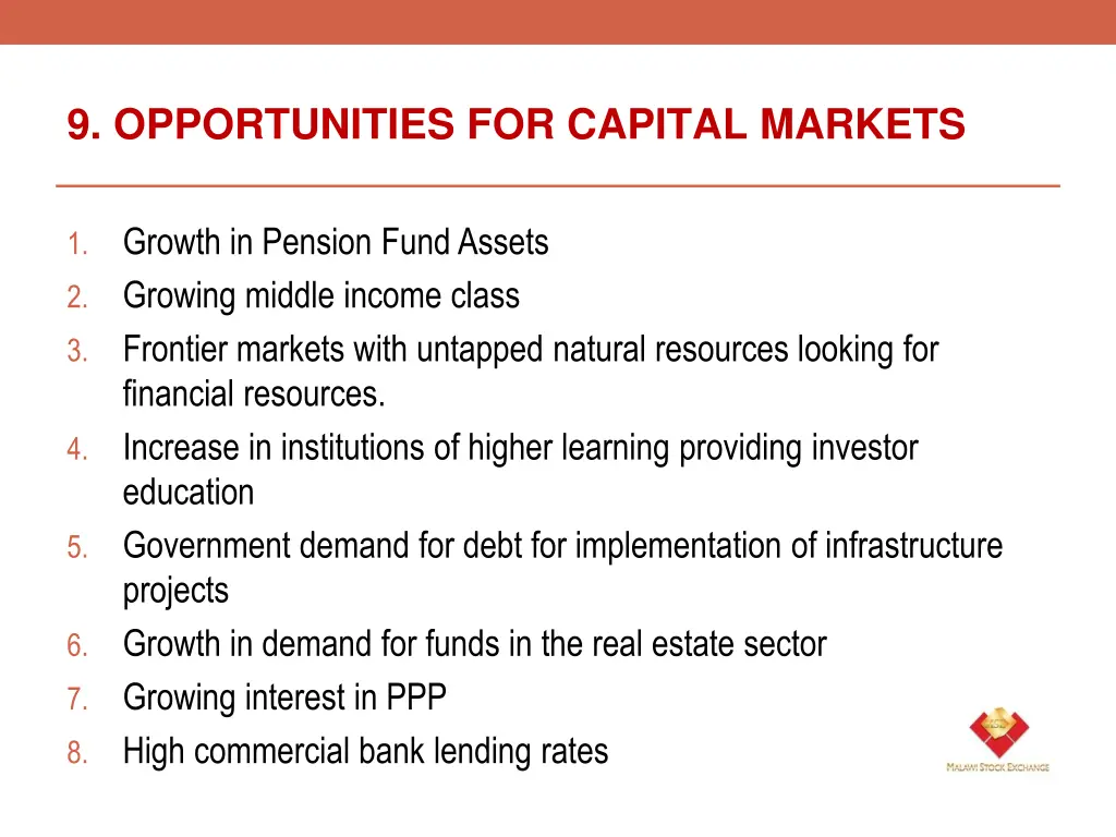 9 opportunities for capital markets