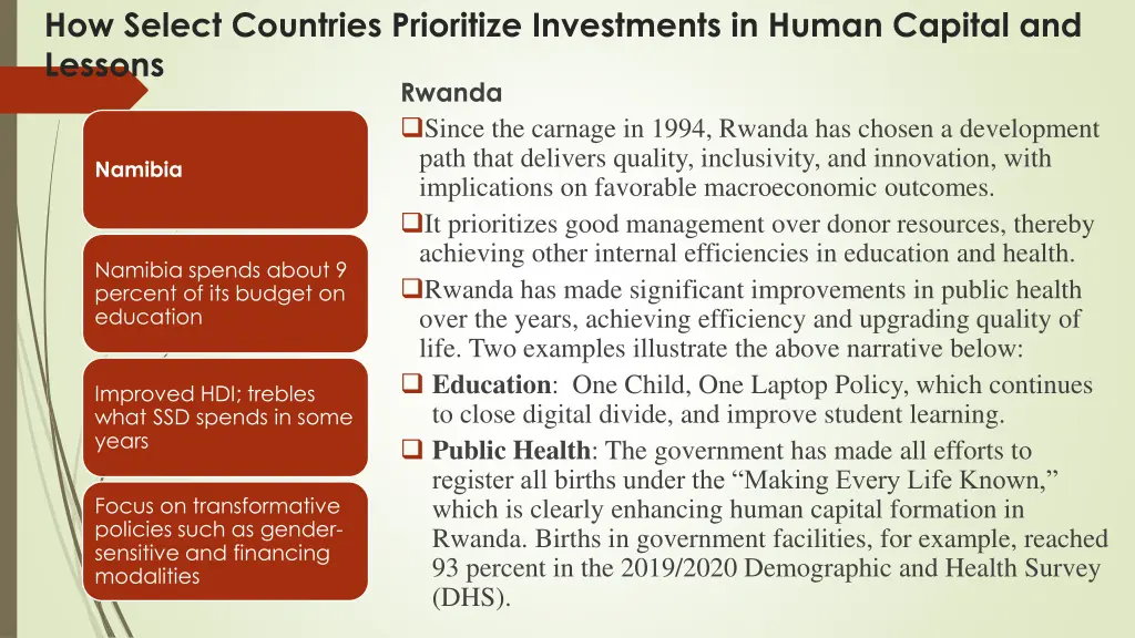 how select countries prioritize investments